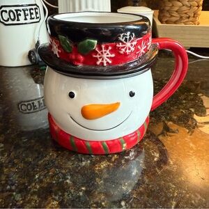 St. Nicholas Square Snowman Mug - Red, Black, White